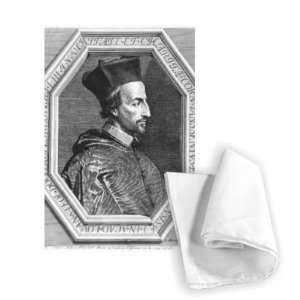 Cornelius Jansen, Bishop of Ypres (etching)    Tea Towel 100% Cotton 