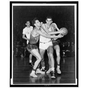  Encircled,Dolph Schayes,Joe Ossola,Basketball,1948