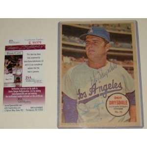 Don Drysdale SIGNED 7x5 Print JSA CERTIFIED DODGERS   Autographed MLB 