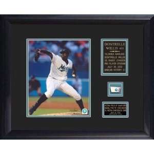 Dontrelle Willis Framed Used Piece Of Baseball