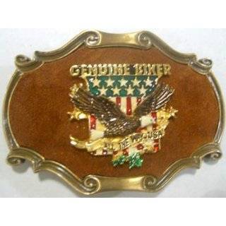 Genuine Biker Eagle Belt Buckle ~ All The Way U.S.A. Belt Buckle 