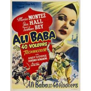 Ali Baba and the Forty Thieves (1943) 27 x 40 Movie Poster Belgian 