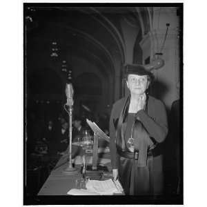   Secretary of Labor Frances Perkins as she surveyed the