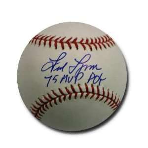  Autographed Fred Lynn MLB Baseball Inscribed ROY/MVP 
