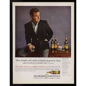  1965 Gig Young Photo Heublein Cocktails Print Ad (9594 