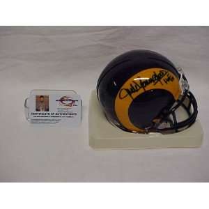Jack Youngblood Autographed St Louis Rams Mini Football Helmet w 