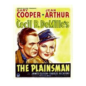 The Plainsman, Gary Cooper, Jean Arthur on Window Card, 1936 Premium 