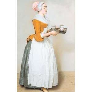 Schokoladenmadchen by Jean Etienne Liotard. Size 19.75 inches width 