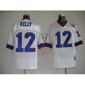 Jim Kelly #12 Buffalo Bills Replica Super Bowl XXV NFL Jersey White 