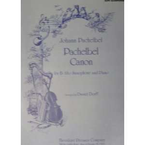   Pachelbel Canon for Alto Saxophone and Piano Johann Pachelbel Books