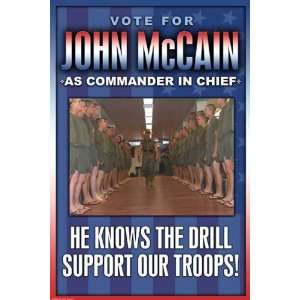 John McCain   Support Our Troops by Wilbur Pierce. Size 17.75 X 26.50 