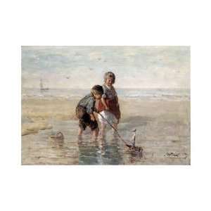  Jozef Israels   Children Playing By The Seaside Giclee 