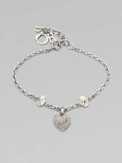 Dior   Pavé Pop Heart Charm Bracelet/Palladium