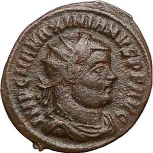 MAXIMIAN 295AD Authentic Ancient Genuine Roman Coin JUPITER Victory on 