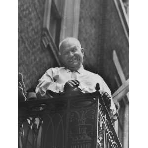 Nikita Khrushchev During Press Conference from Balcony of 