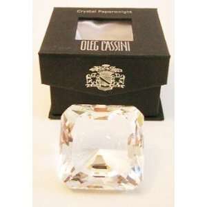 Oleg Cassini Diamond Princess Crystal Paperweight   Small Size