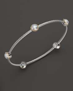 Charriol Stainless Steel Classique Bangle with Pearls