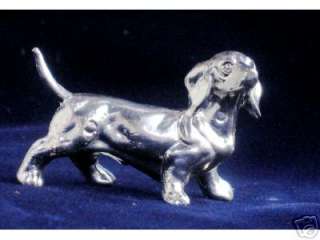 ADORABLE ENGLISH STERLING SILVER DACHSHUND