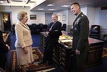   alongside the chairman of the joint chiefs of staff general peter pace