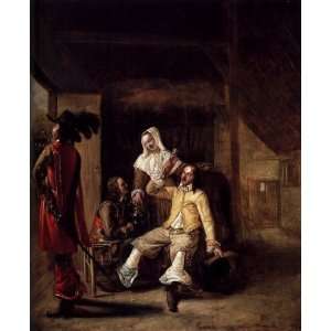 FRAMED oil paintings   Pieter de Hooch   24 x 30 inches   Two Soldiers 