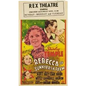 Rebecca of Sunnybrook Farm Poster 20x40 Shirley Temple Randolph Scott 