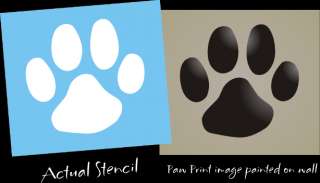 Stencil Paw Print Dog Cat Puppy Pet decor Wall Art Sign  