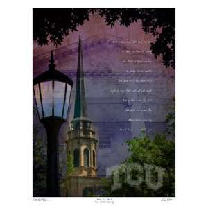 TCU Horned Frogs Artwork Robert Carr Chapel 24x32 Unframed Print