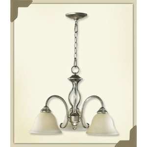 Quorum 6410 3 58 Spencer 3 Light Nook, Mystic Silver Finish with Amber 