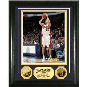 Golden State Warriors Stephen Curry 24KT Gold Coin Photo 