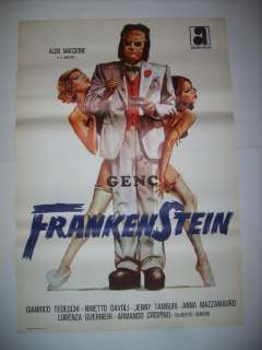 Frankenstein 1975 Horror Vintage Movie Poster  