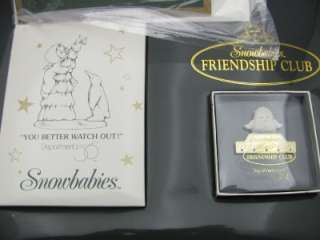 Dept 56 Snowbabies Friendship Club Kit 68851 MIB  
