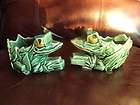 VINTAGE 2 MCCOY POTTERY FROG PLANTERS VERY CUTE