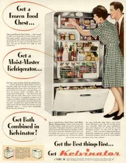 1946 AD FOR KELVINATOR FROZEN FOOD CHEST & REFRIGERATOR  