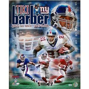 Tiki Barber Legends Collage Signed 16x20