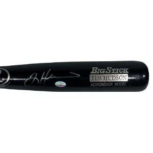 Tim Hudson Autographed Black Baseball Bat