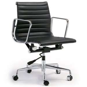Designer Modern Togo Ribbed Low Back Leather Conference Office Chair 