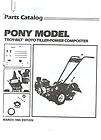 troy bilt pony tiller parts catalog manual 1985 composter rear