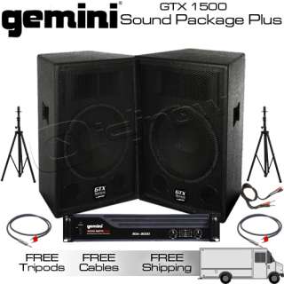 GEMINI GTX 1500 XGA 3000 DJ EQUIPMENT SPEAKER AMPLIFIER PA SOUND 