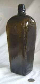 antique case gin olive amber Vertical rib emb K MINTsee  