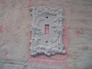Vintage shabby metal switch plate covers roses  