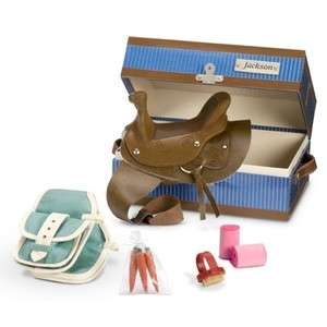American Girl Doll Jacksons TACK BOX saddle brush + for Nickis Horse 
