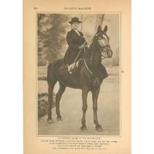  1919 Print Wilhelmina Queen of Netherlands on Horseback 