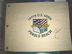 Tiger Woods Autograph Signed Card 100 US Open Flag  