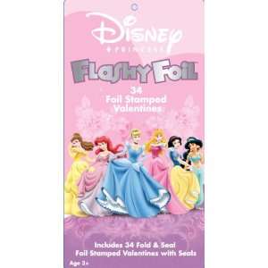  Disney Princess Flashy Foil Valentine Cards Office 