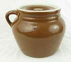 Vintage Hall Pottery China New England Brown Bean Pot w