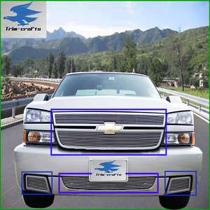 06 07 CHEVY SILVERADO SS BILLET GRILL COMBO GRILLE SET  