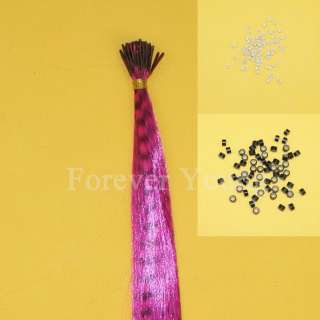 10 colors Grizzly feather hair Extensions with beads  
