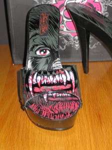 Womens Iron Fist Costume Halloween Witch Vampire Werewolf Mules Shoes 