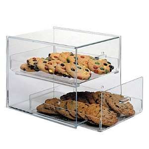  Two Drawer Acrylic Bakery Case   Trays Slide Out for Easy 