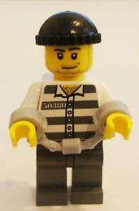 NEW* LEGO Minifig PRISONER 50380 Black Hair Handcuffs  